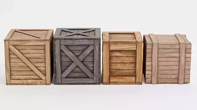 -Wooden Crates Set V2-