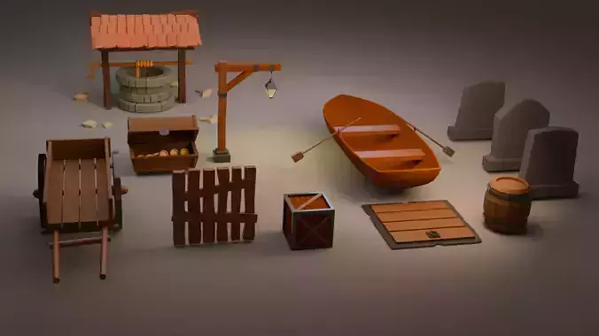 Medieval  Lowpoly Gameready Assets