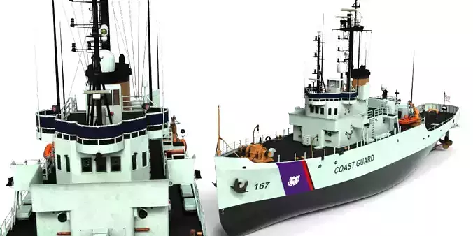 Coast Guard 167 Ship with Advanced Rig-Fan Airflow