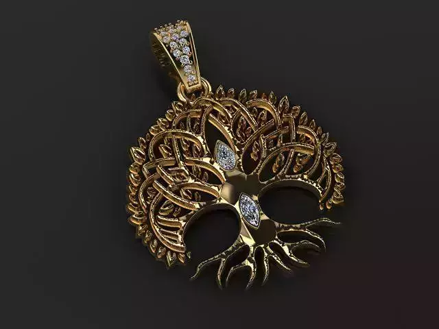 Enchanted Tree of Life Pendant   3D Printable Jewelry Model