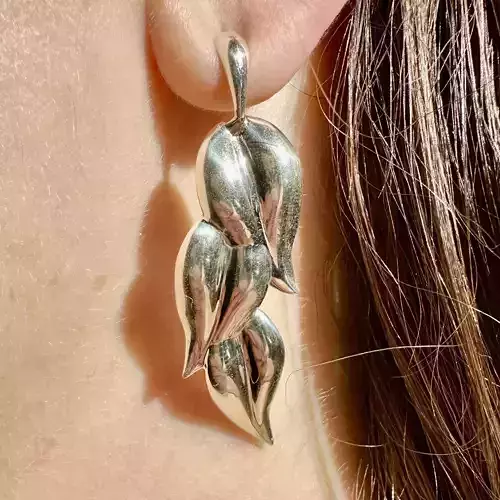 Three Leaves Earring