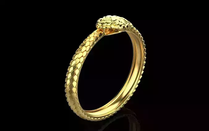 Lightweight uraboros snake ring model 1432