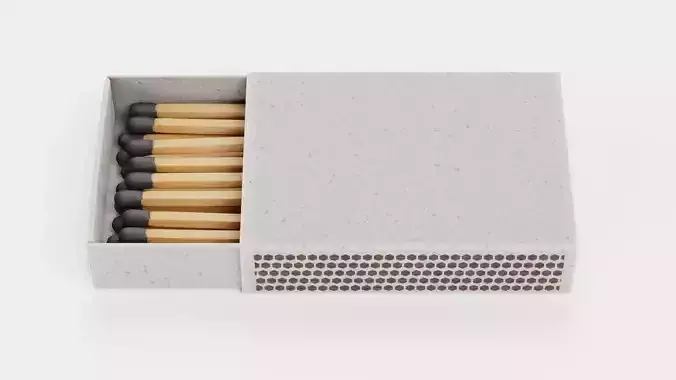 Matchbox Filled with Safety Matches V3 - Neutral Design