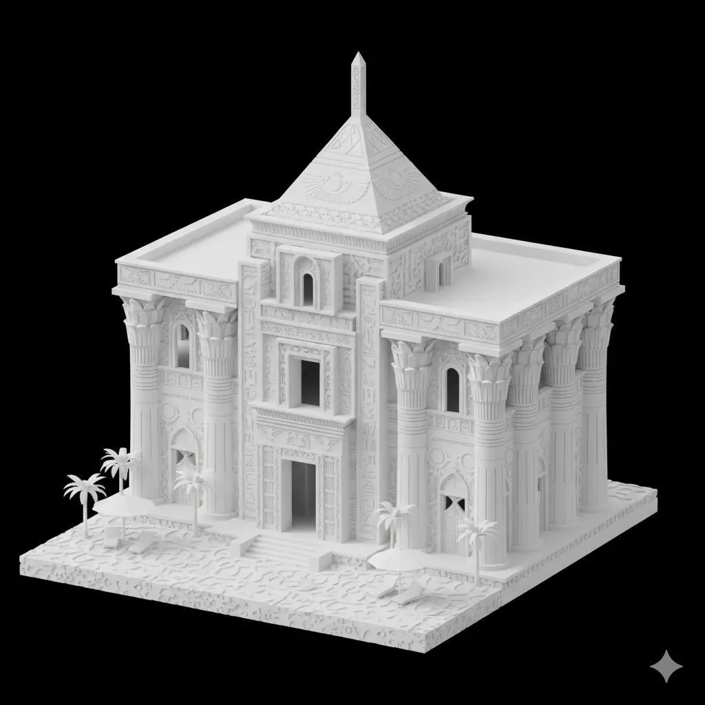 Coastal Beachfront Hotel Model 3D print model