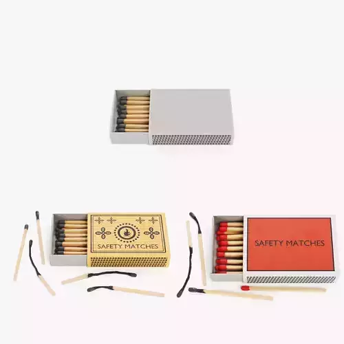 -Matchboxes with Matches- 3D Model Collection