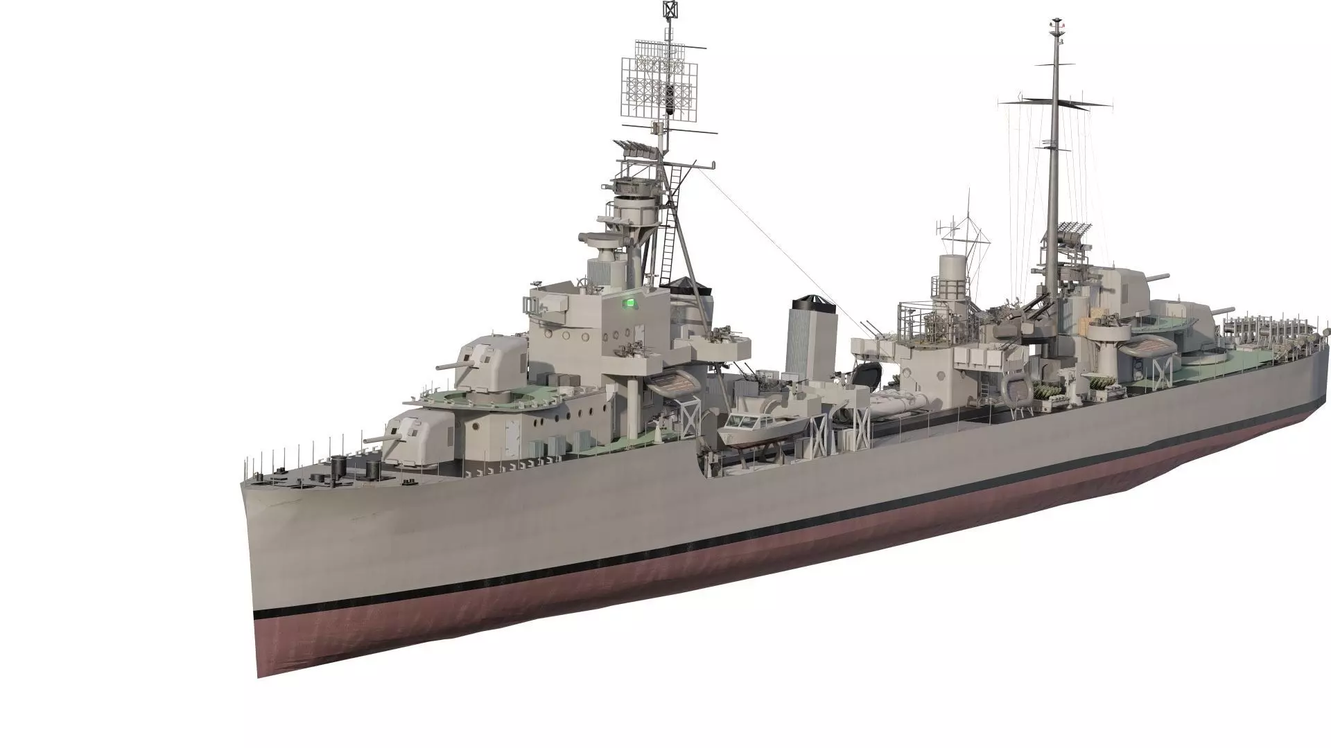 WW2 US NAVY DESTROYER 3D model