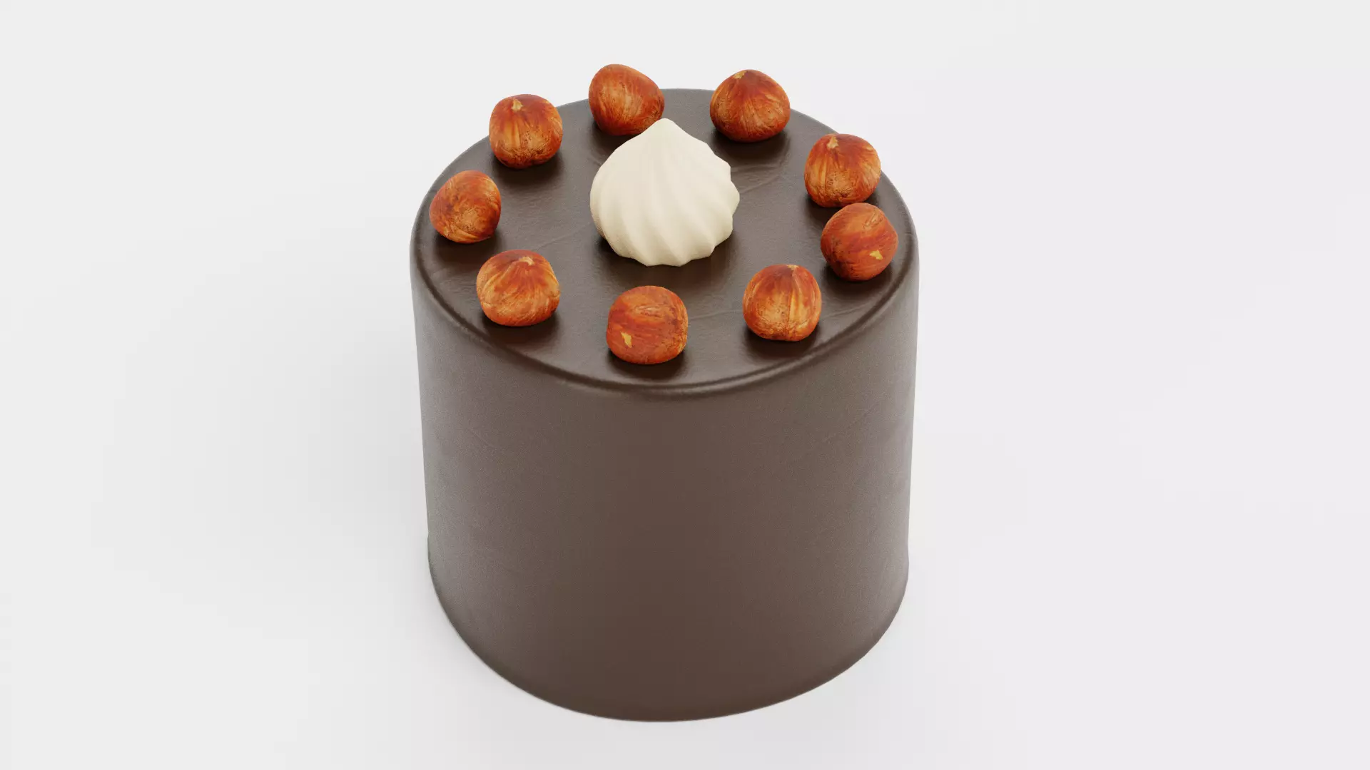 Cake V3 - Mini Hazelnut Chocolate Dessert 3D model