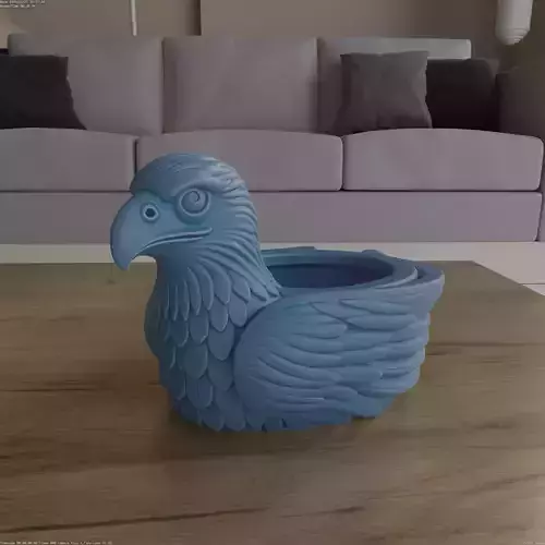 Majestic Eagle Planter 3D Model STL for Printing