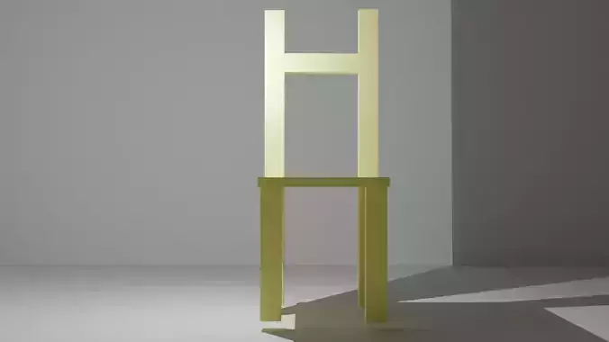 chair with textured obj fbx ply stl