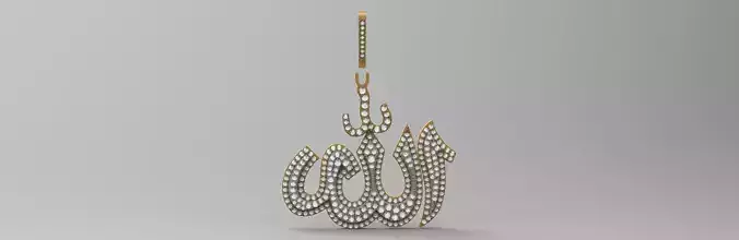 Allah necklace 3D model