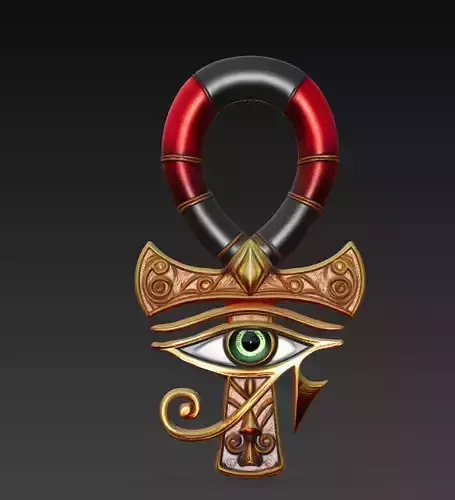 Egyptian Ankh - Eye of Horus Ornament Sculpture