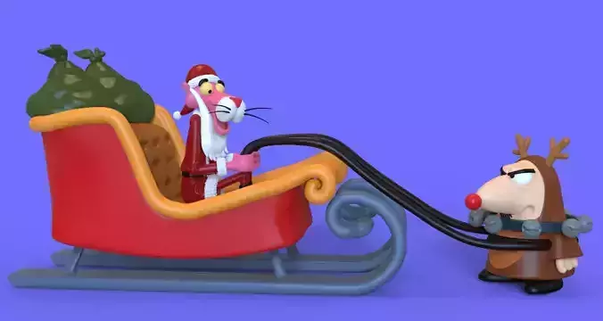 THE PINK PANTHER - PINK CHRISTMAS - PARTS AND COMPLETE 