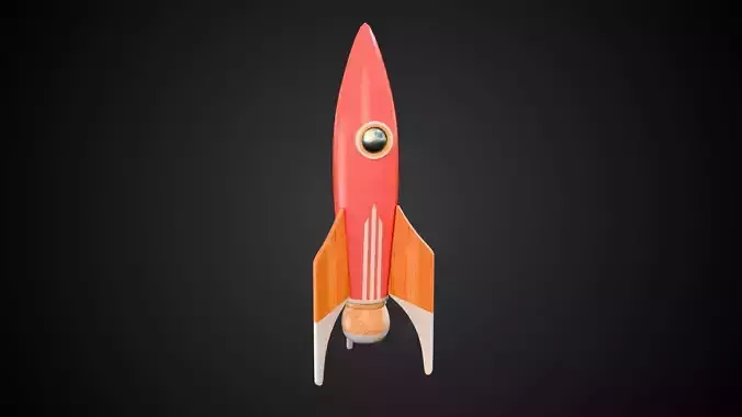 Wooden Rocket Big Red