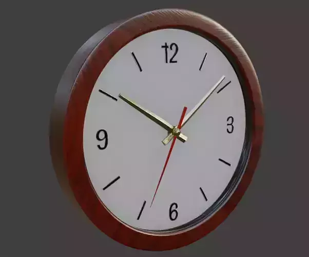 wooden 3d wall clock