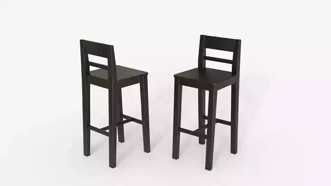 Black wood Bar Chair