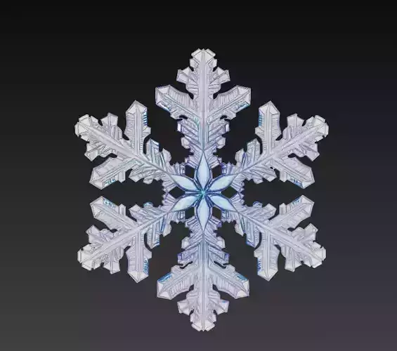 Crystal Snowflake Ornament - High Detail Winter Sculpture