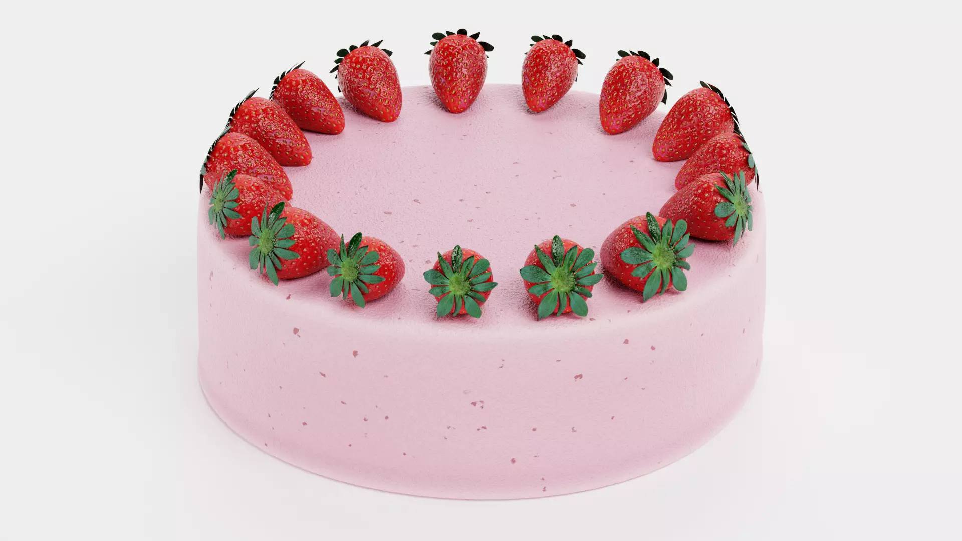 Cake V4 - Strawberry Pastry 3D model