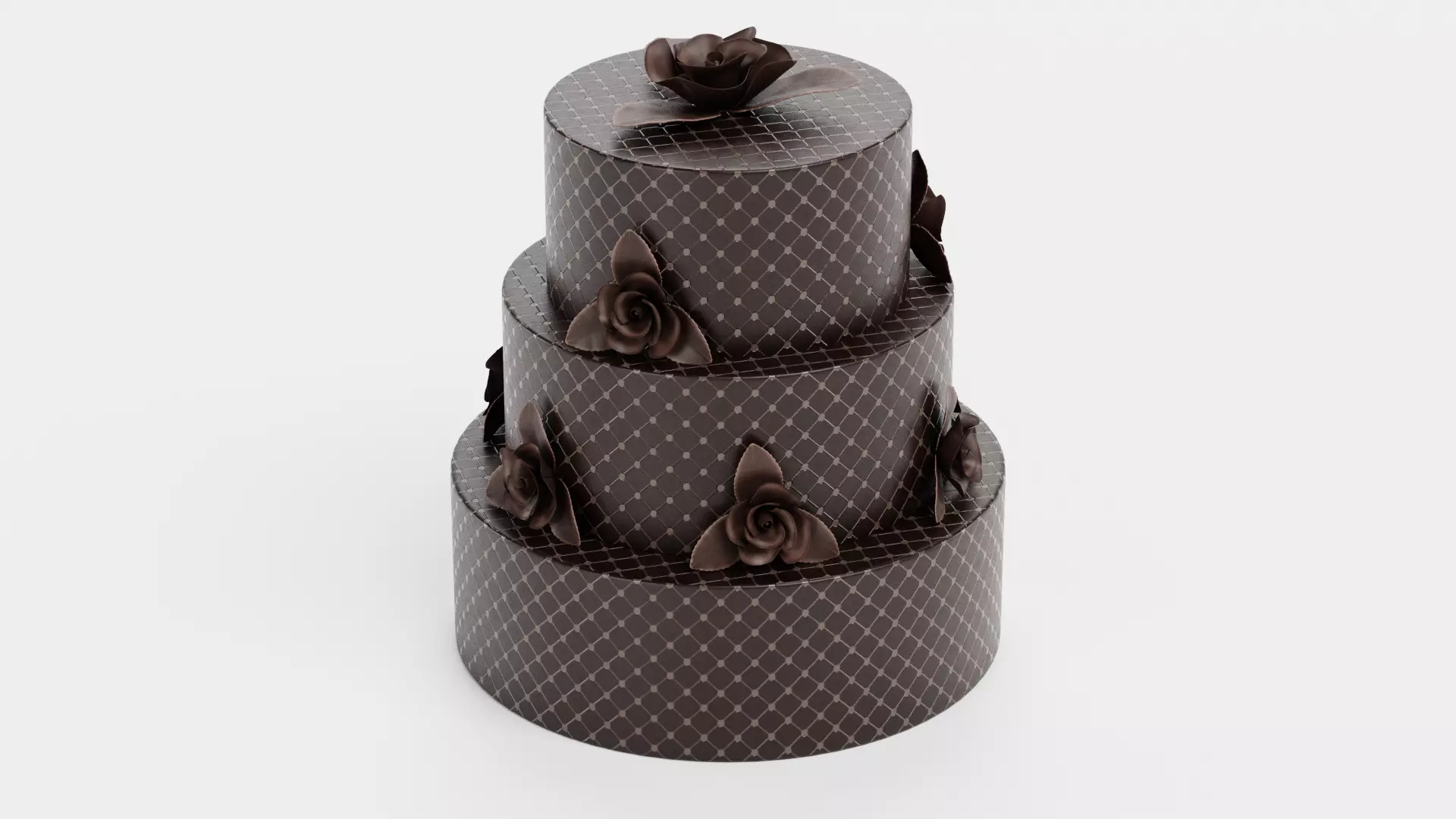 Cake V8 - Dark Chocolate Gateau 3D model