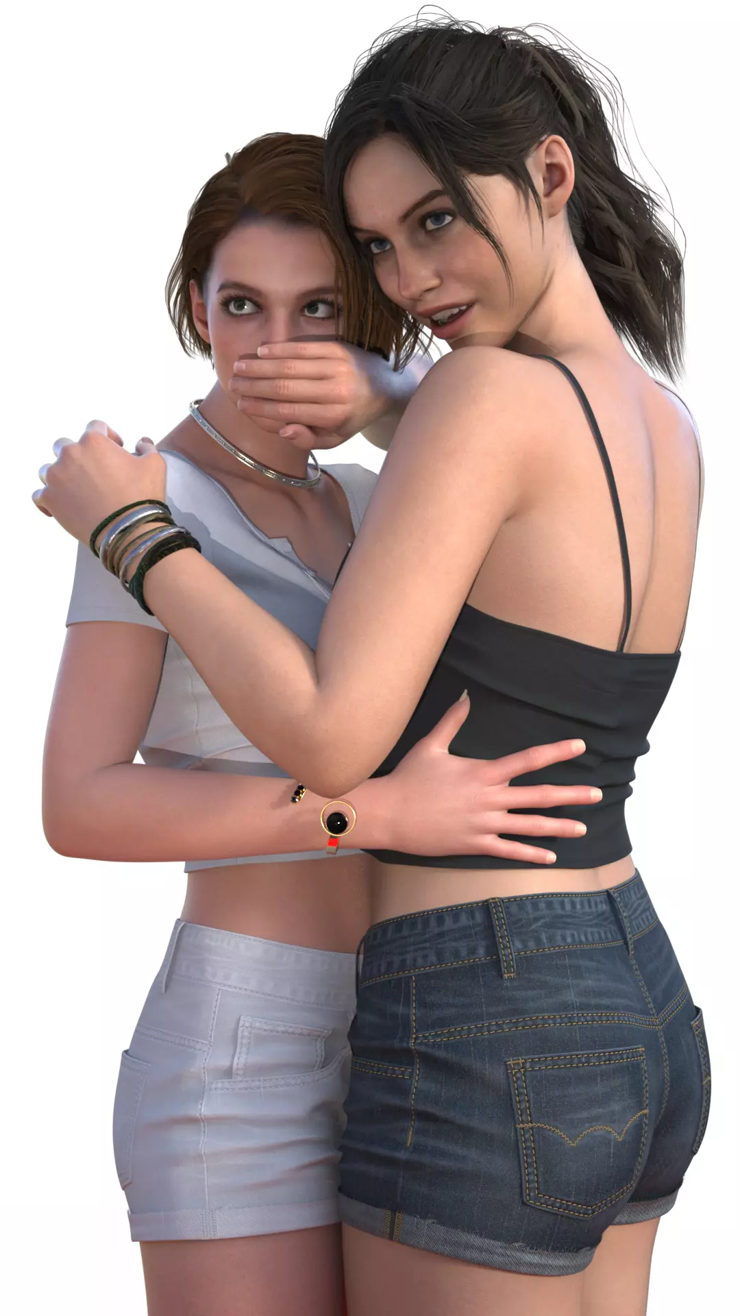 Shhh Our Secret Jill Valentine Claire Redfield 3D print model