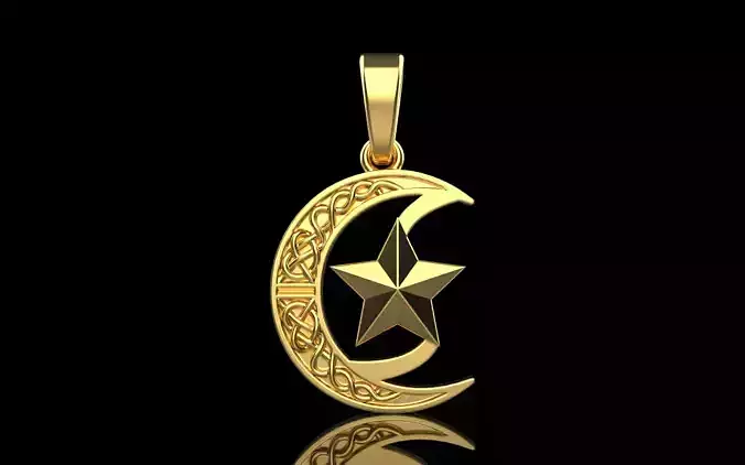 Moon star pendant model 1435