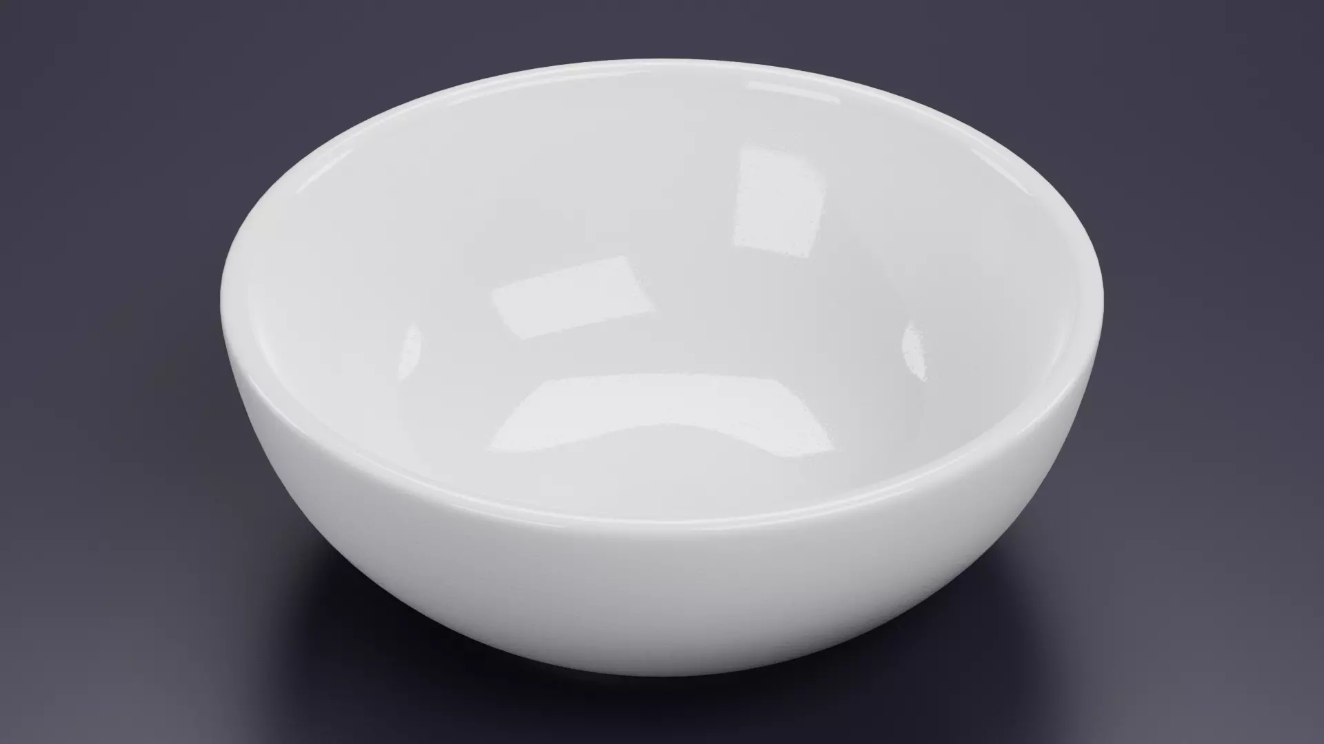 Ceramic Bowl - White Tableware Dish Low-poly 3D model
