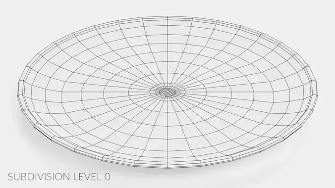 Ceramic Plate - White Tableware Dish Low-poly 3D model 7