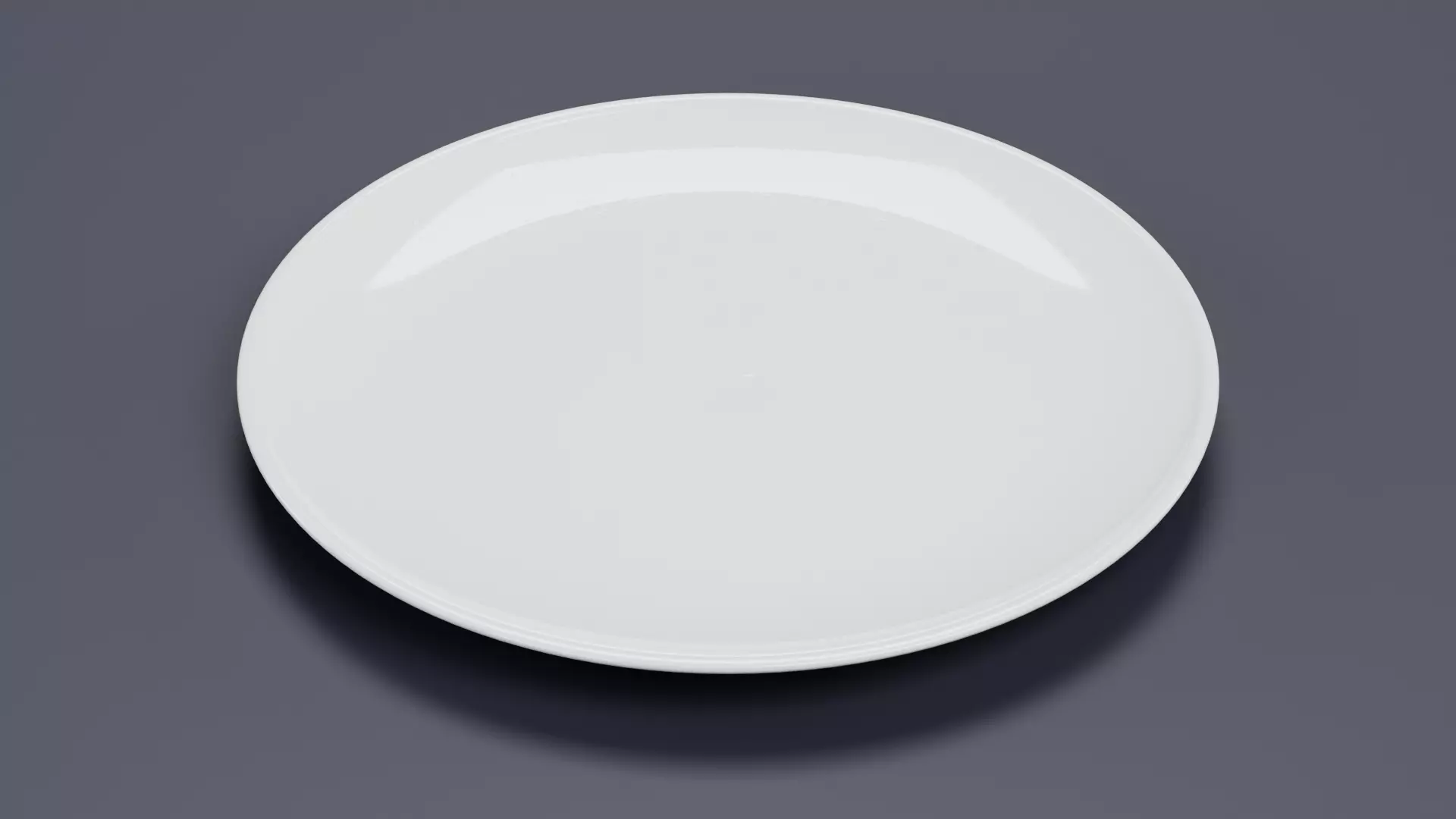 Ceramic Plate - White Tableware Dish Low-poly 3D model