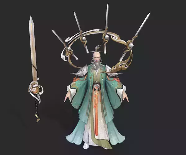 The old ancestor of the battle sword