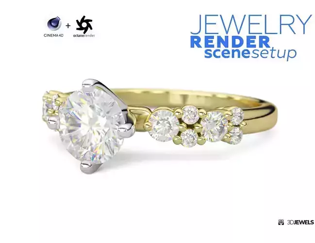 Cinema 4D Octane Render Scene Setup For Jewelry 3D Rendering