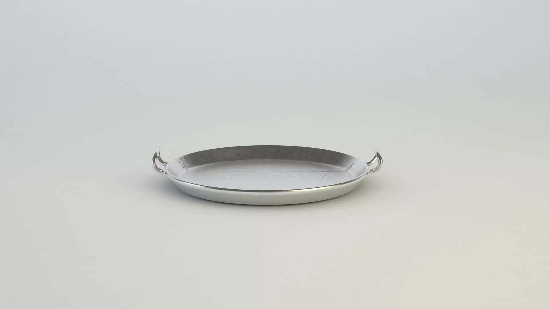 Silver tray 3D model_0