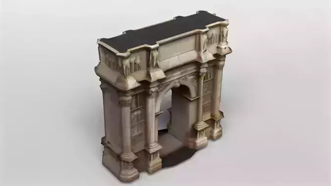 Ancient Triumphal Arch  Detailed 3D Monument Model