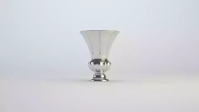 Modern silver cone shape lamp 3D model