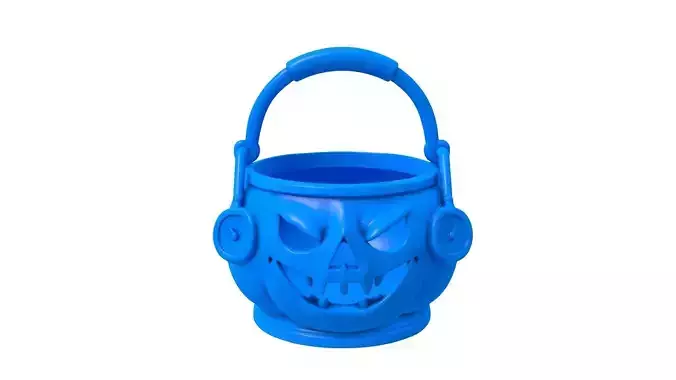 halloween basket -  basket -  basket stl -  pumpkin basket 