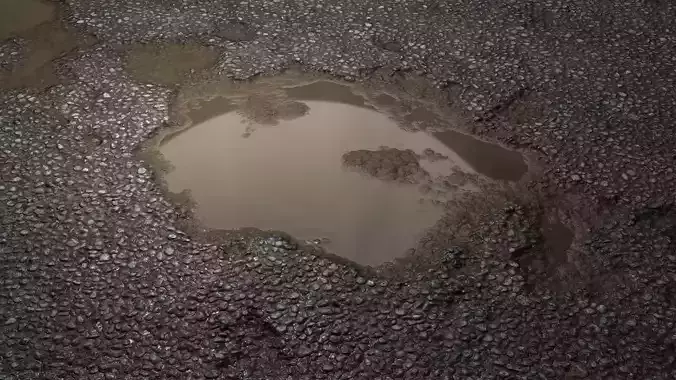 Flooded Asphalt 8K PBR Texture