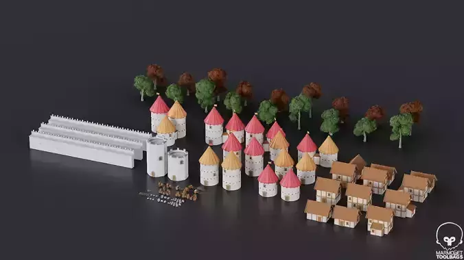 Medieval Village 110 Objects