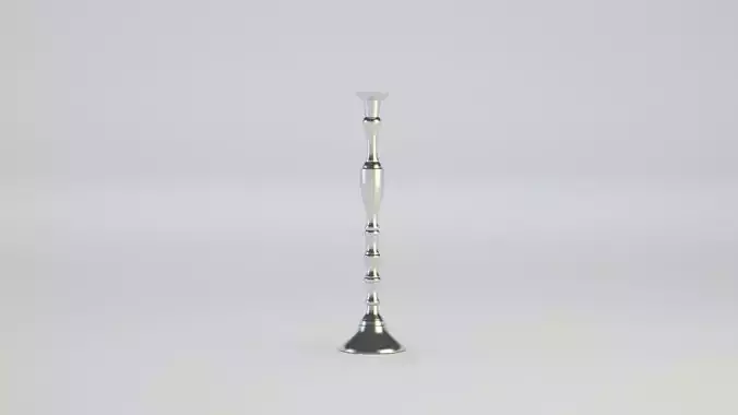 High silver candlestick