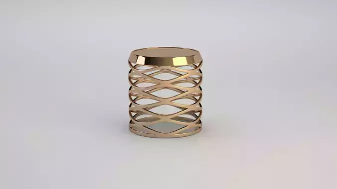 Modern architectural gold chair