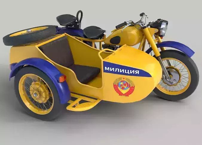 Heavy patrol motorcycle M-67-36 Ural