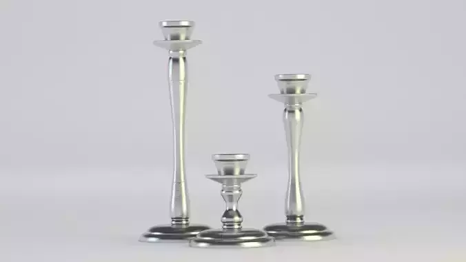 Vintage 3-candle silver candlestick
