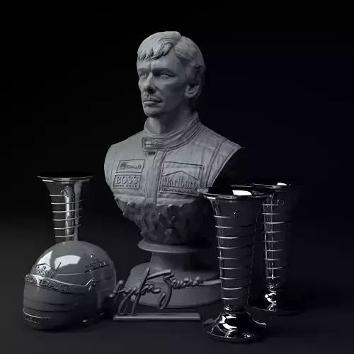 Ayrton Senna World Champion Diorama STL