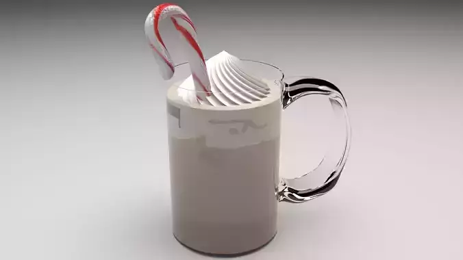 Peppermint Mocha 3D model 7