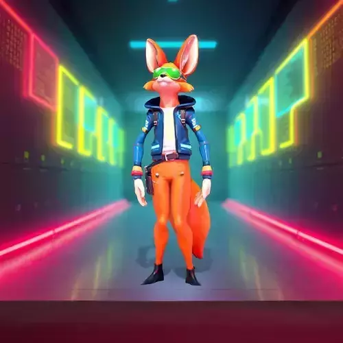 Futuristic Fox Hero model pack