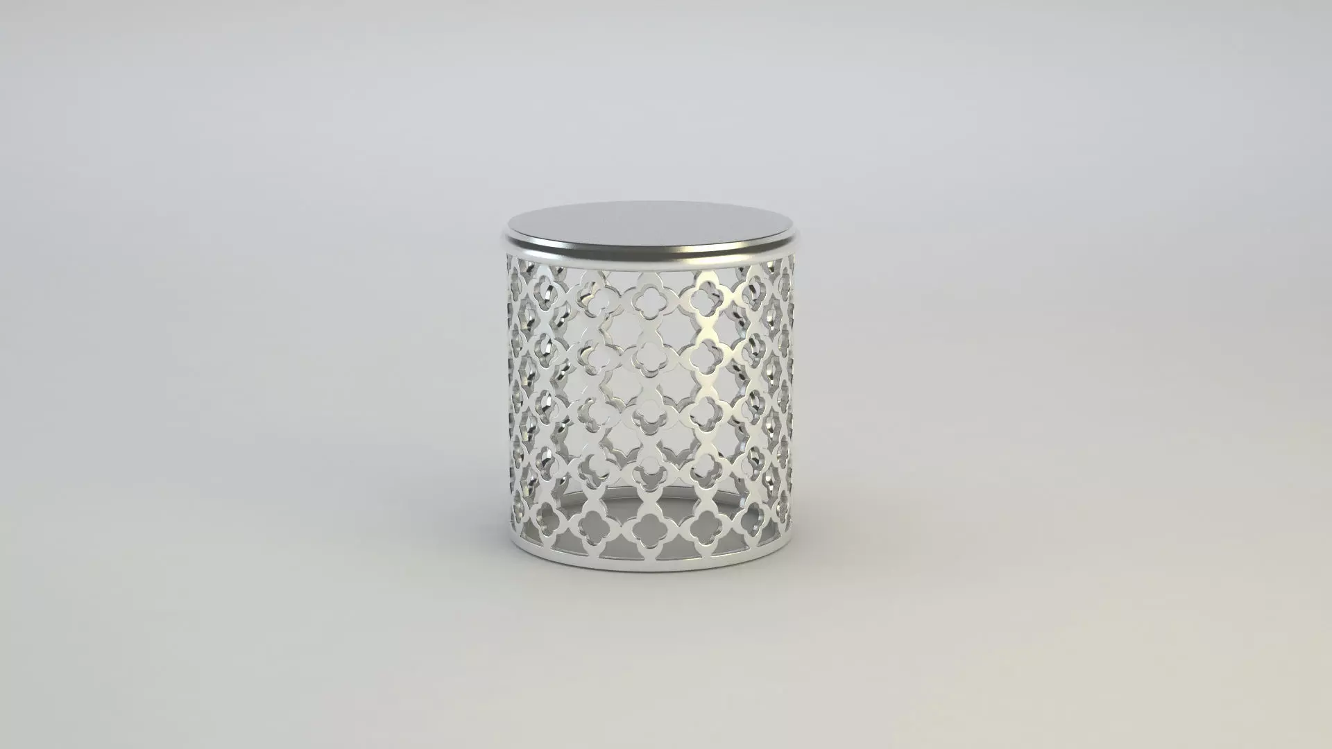 Modern silver chair 3D model_0