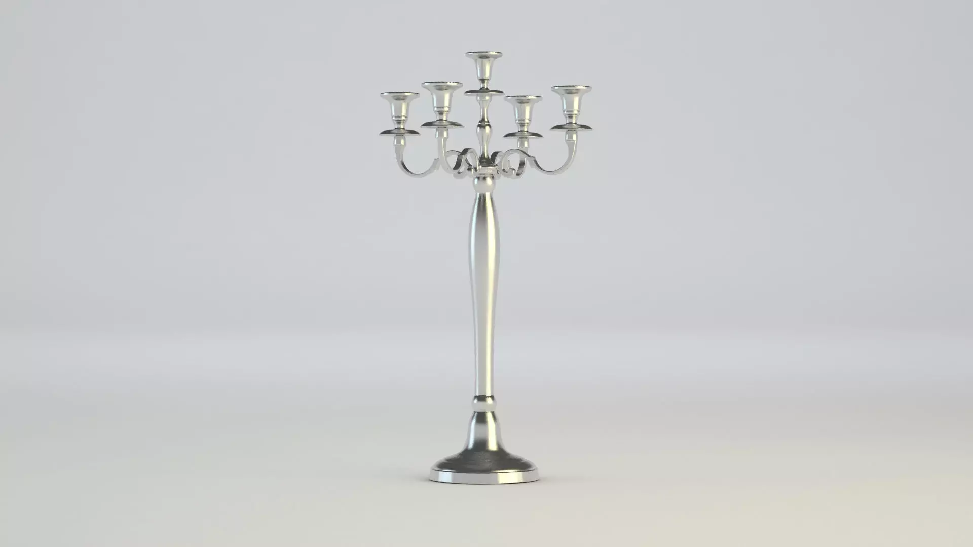 Vintage silver lamp 3D model_0