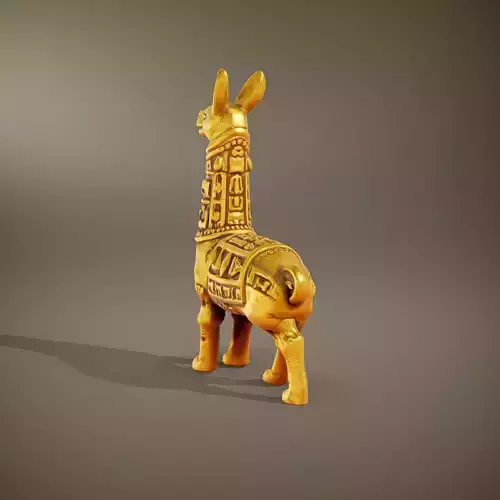 Golden Llama Sculpture model pack