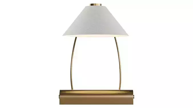Bronze and linen task lamp