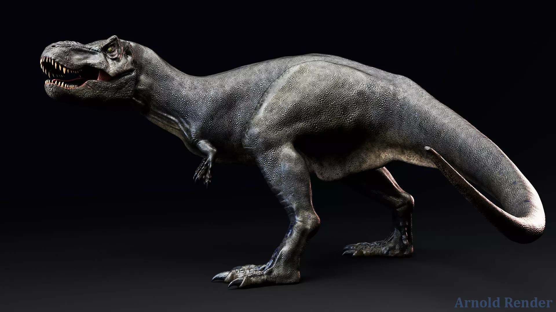 Dinosaur Sub-Adult TRex Model Unreal Engine Project Low-poly 3D model