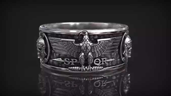 Skull Centurion Helmet SPQR Roman Legion Ring