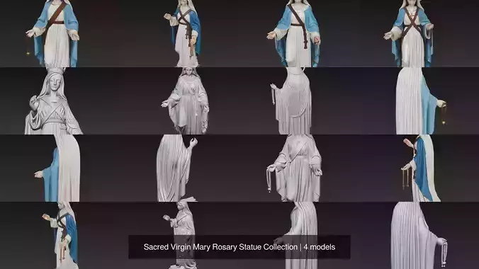 Sacred Virgin Mary Rosary Statue Collection