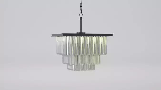 Futuristic silver leveled lamp